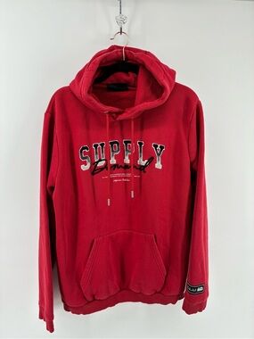 Supply and Demand New York City Red Men's Sweater Hoodie Streetwear